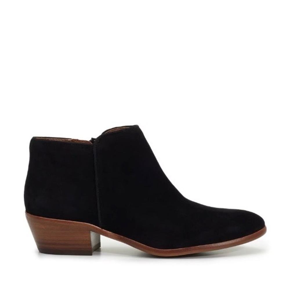 Sam Edelman Black Ankle Booties with Wooden Heel